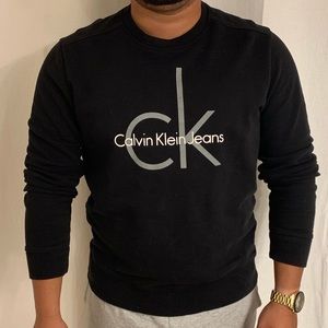 Calvin Klein Regular Fit Logo Sweater Black